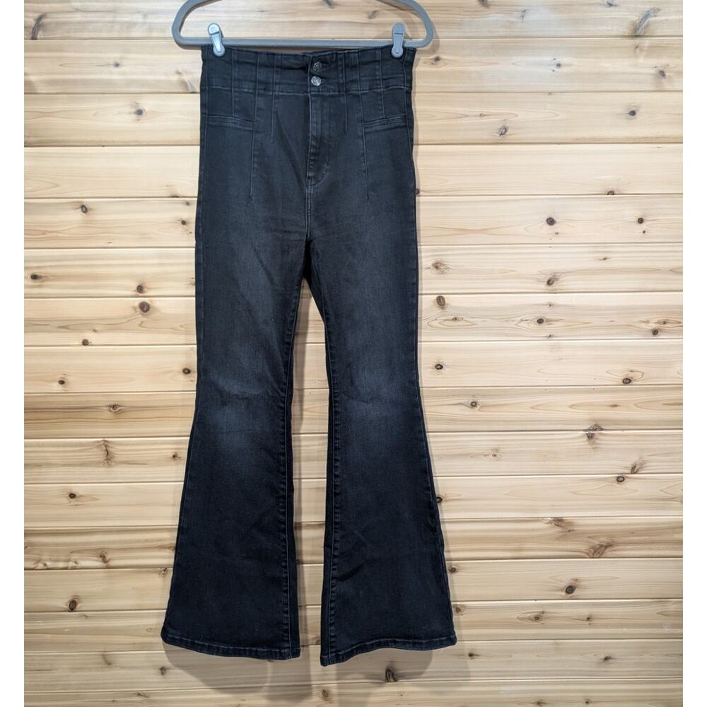 Free People Jeans Womens 29 Black‎ Flare Leg Bell Bottom Boho